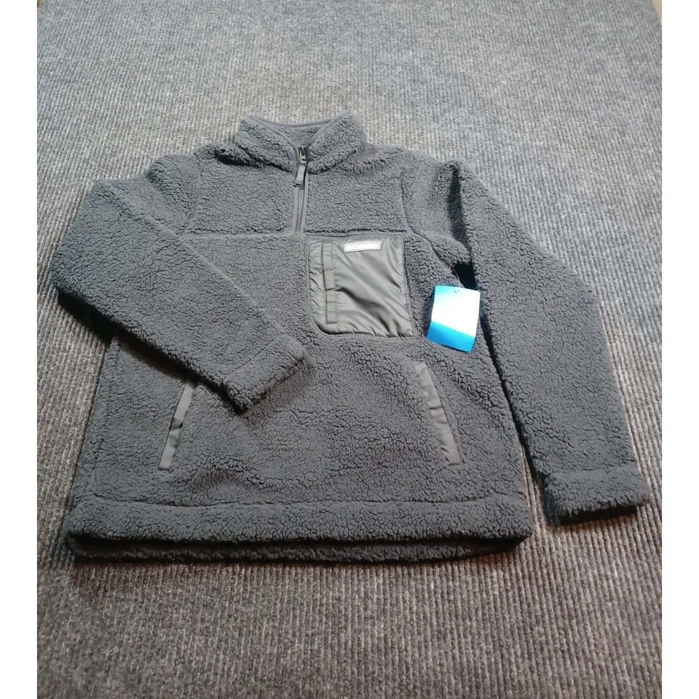 NEW Columbia Women's Dark Gray Fleece Light Weight Pullover Quarter Zip | S
